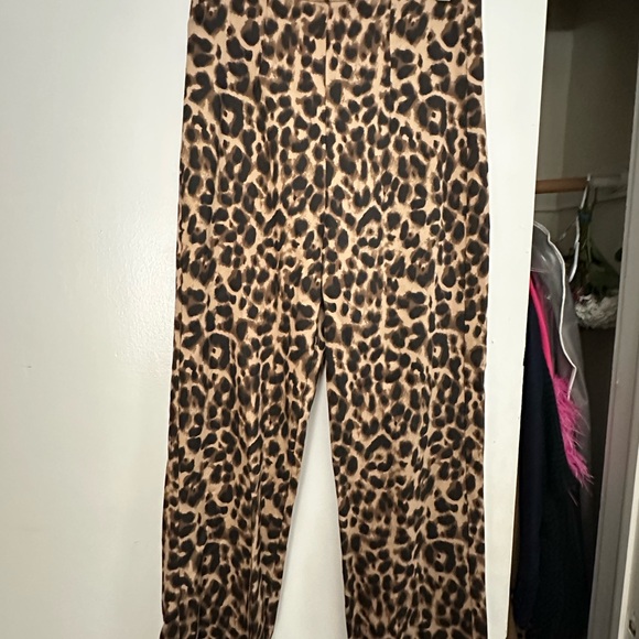Reformation Leopard Print Sera Pants High Waist - Picture 1 of 3
